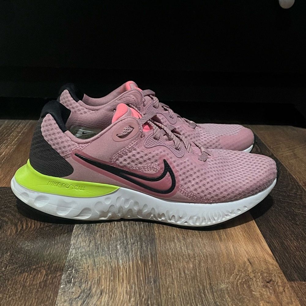 VGUC Nike Renew Women's Pink and Black Running Shoes